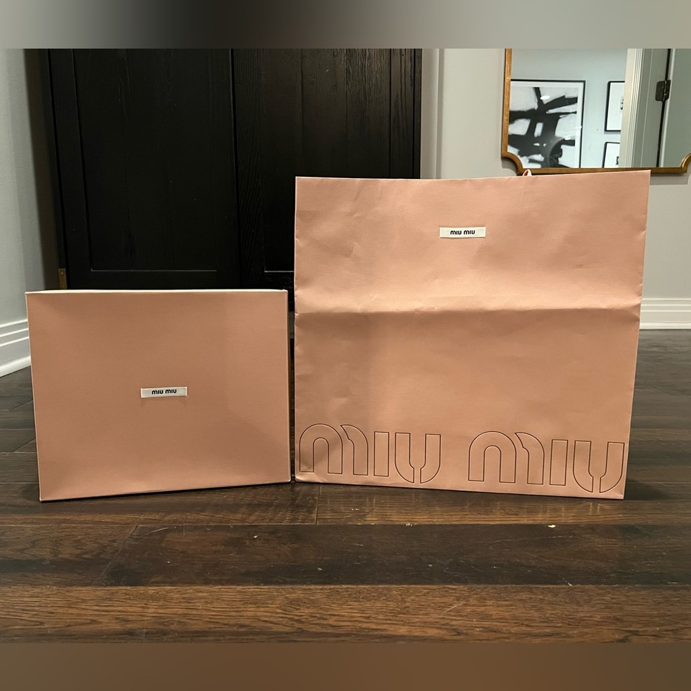 Mio Miu empty shopping bag and box
